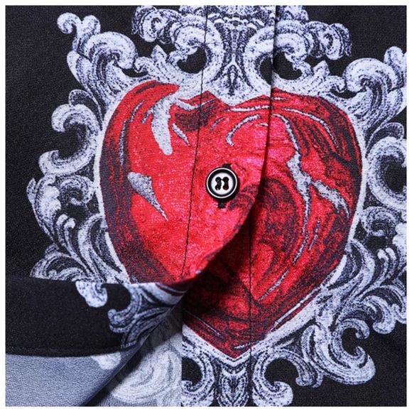 Sheer Sleeve Heart Top The Edalyn - Picture 6 of 7